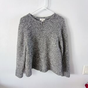 Christopher & Banks Marled Textured Half Zip Cozy Sweater Women Large Soft Knit